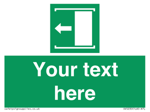 Custom Slide to Open Sign